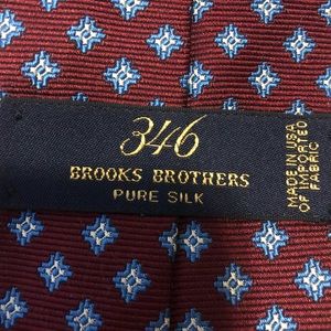Brooks Brothers Burgundy 100% Silk Tie